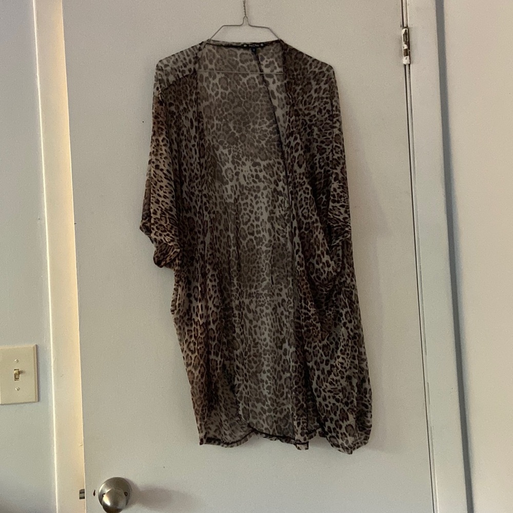 Cheetah Open Front Shawl